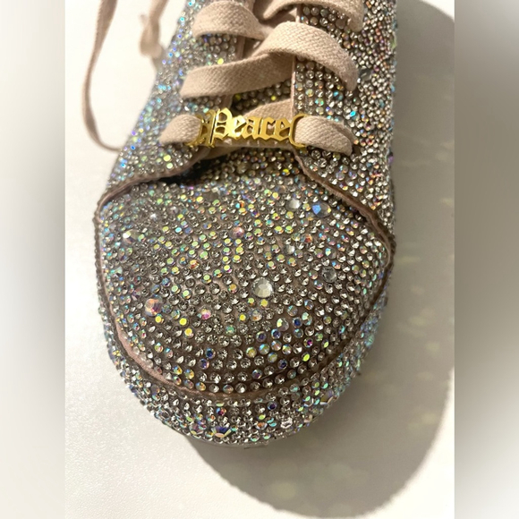 Matisse Bennett Embellished Sneakers Sparkling Rhinestone Sneakers anthropologie - Picture 9 of 10